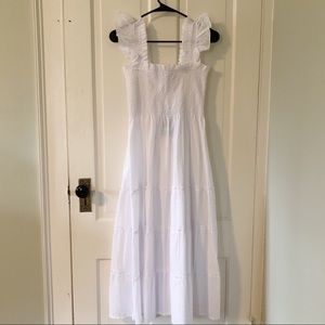 Hill House Home Ellie Nap Dress, Size Medium, in White Swiss Dot NWT